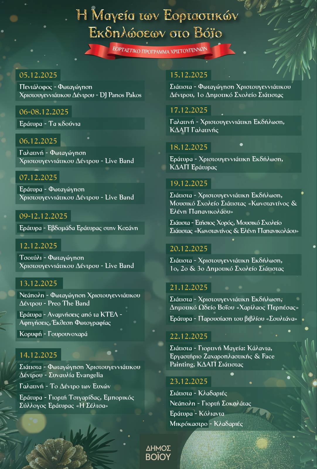 Δήμος Βοΐου: Με αμείωτο κέφι συνεχίζονται οι εορταστικές εκδηλώσεις!